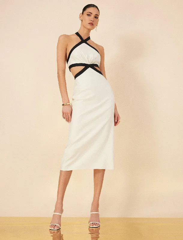 Lula Contrast Trim Midi Dress