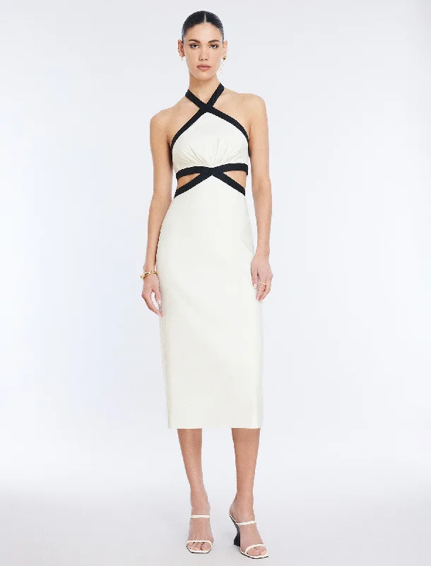 Lula Contrast Trim Midi Dress