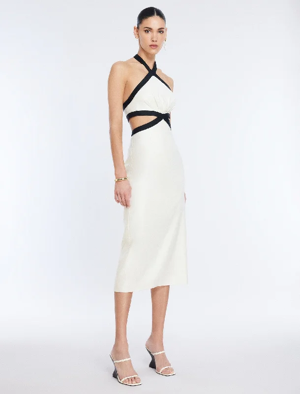 Lula Contrast Trim Midi Dress