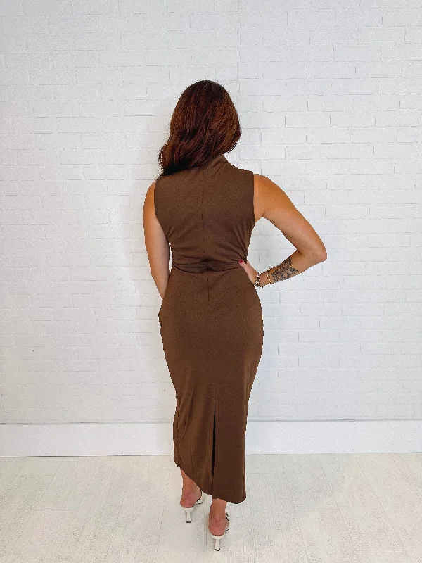 Steve Madden Mo Funnel Neck Midi Dress