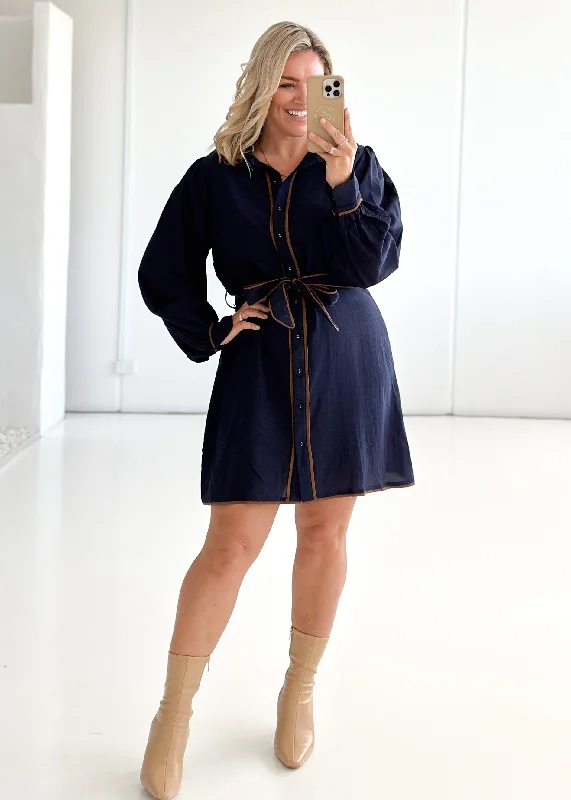 Adrienne Dress - Navy