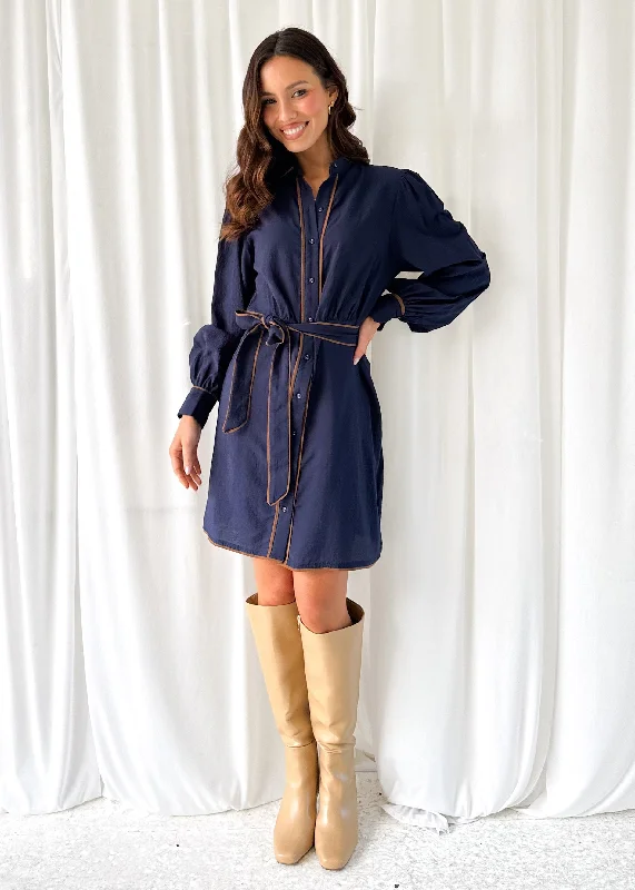 Adrienne Dress - Navy