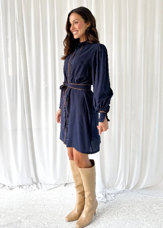 Adrienne Dress - Navy