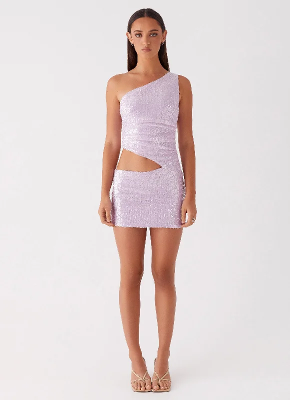 Alannah Sequin Mini Dress - Lilac