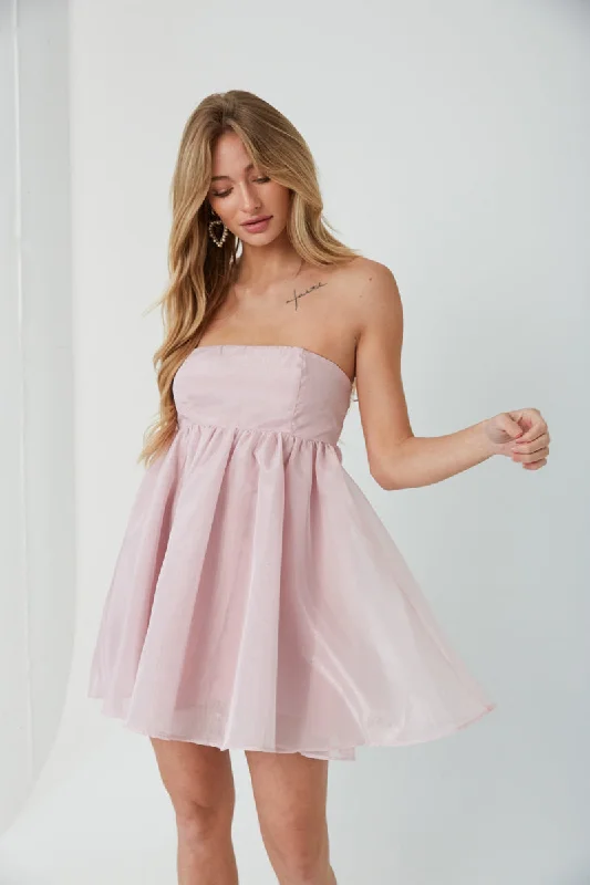 Bella Strapless Babydoll Mini Dress