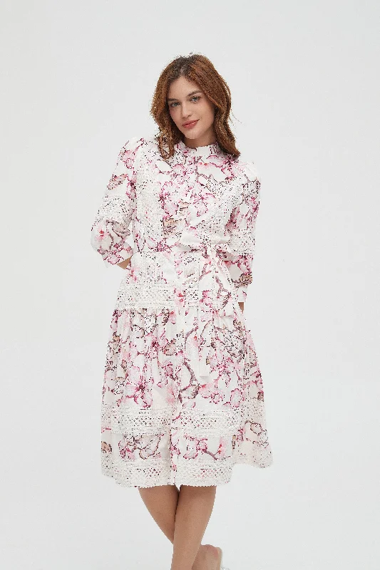 BELLAROSA FLORAL & LACE DRESS byMM