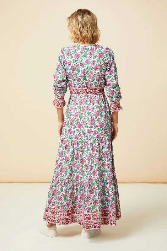 Billie Block Print Dress | Pink/Green