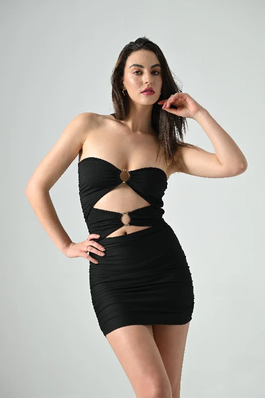 Blair STRAPLESS MINI DRESS with RING DETAILING