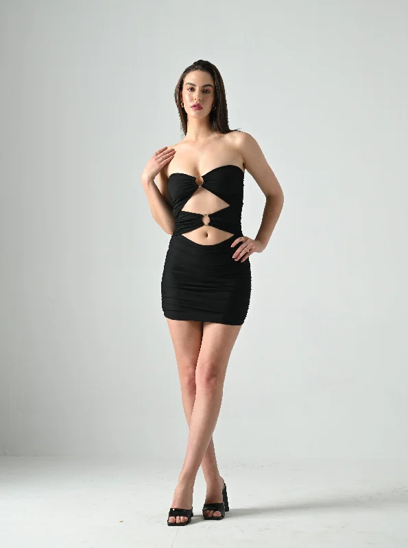 Blair STRAPLESS MINI DRESS with RING DETAILING