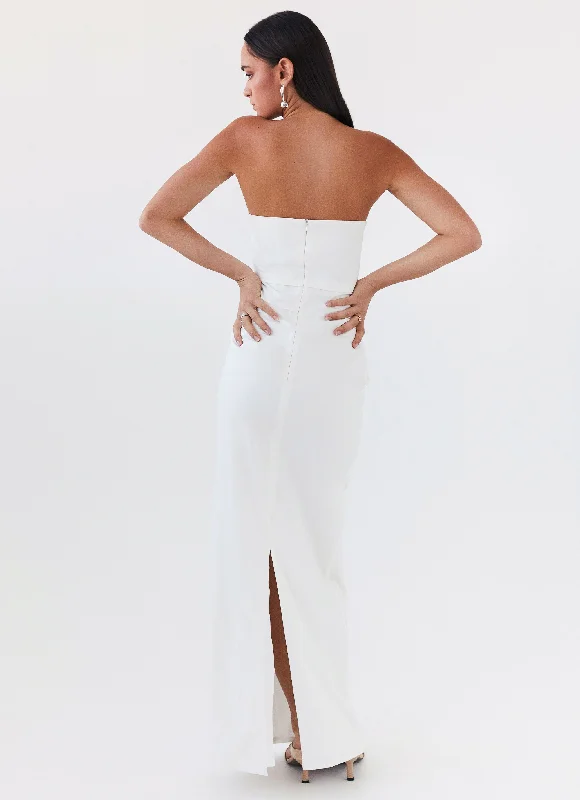 Danielle Strapless Maxi Dress - White