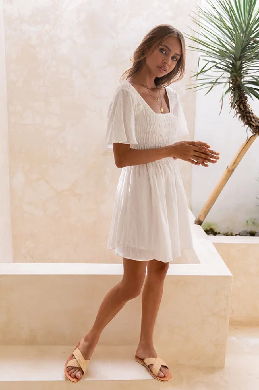 Days By The River Dress White