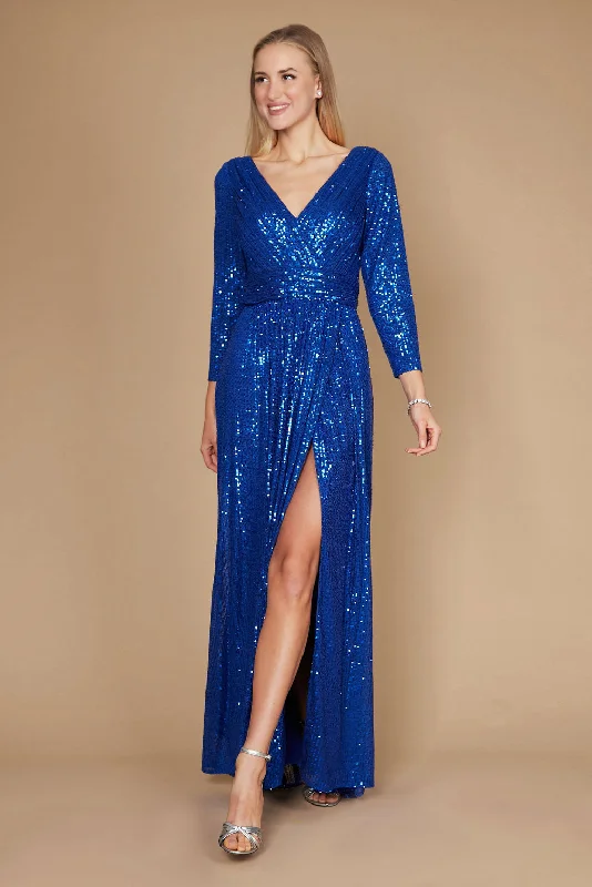 Dylan & Davids Long Sleeve Sequin Formal Beaded Dress