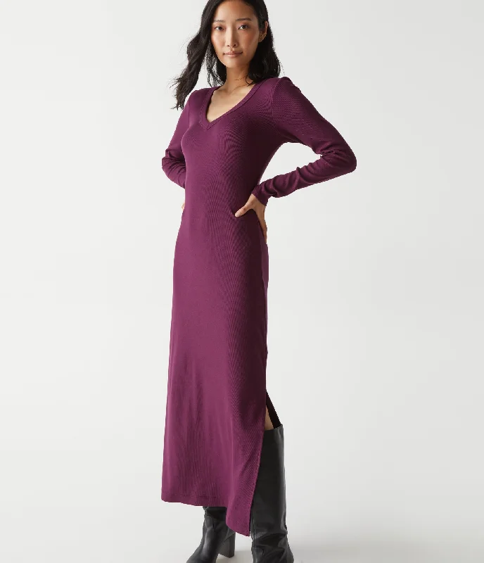 Fowler Ribbed Maxi Dress with Slit