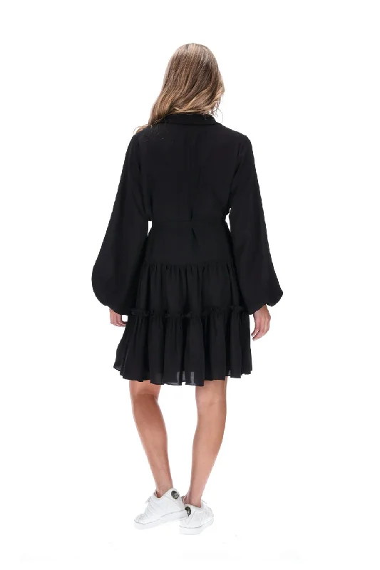 Nala Mini Shirt Dress Black