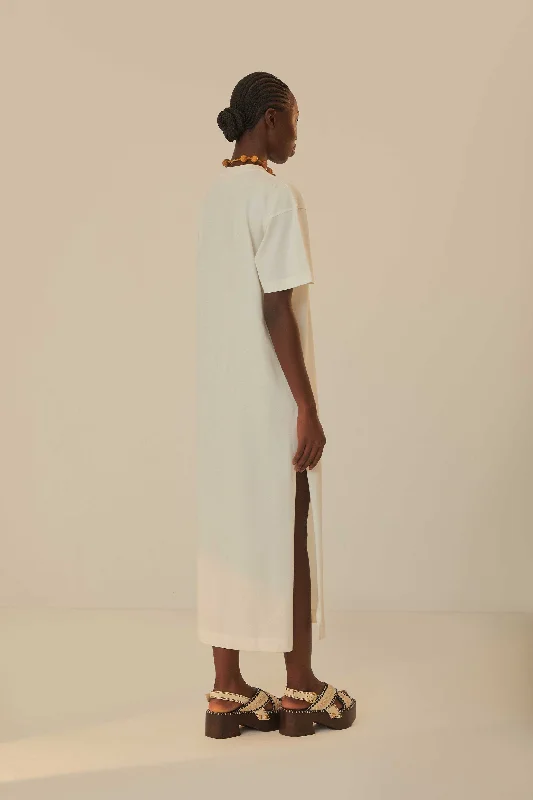 Off-White Tropical Organic Cotton T-Shirt Dress