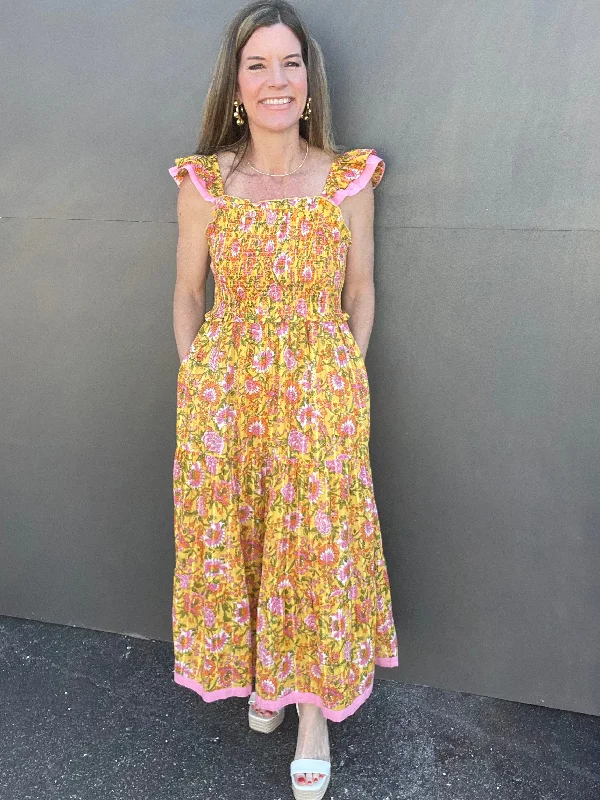 Pink & Yellow Midi