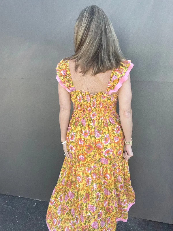 Pink & Yellow Midi