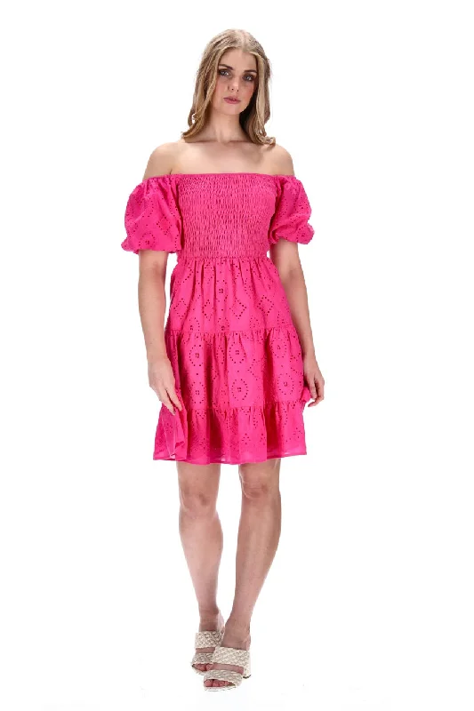 Raya Pink Off Shoulder Dress