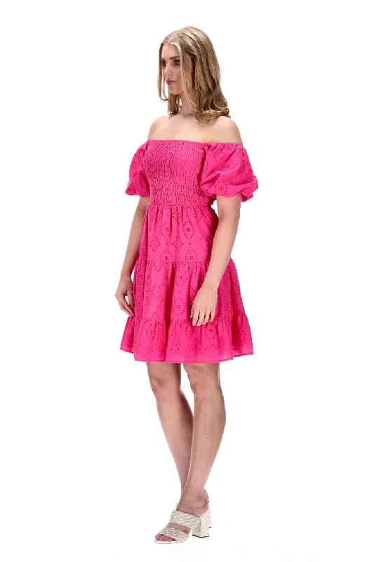 Raya Pink Off Shoulder Dress