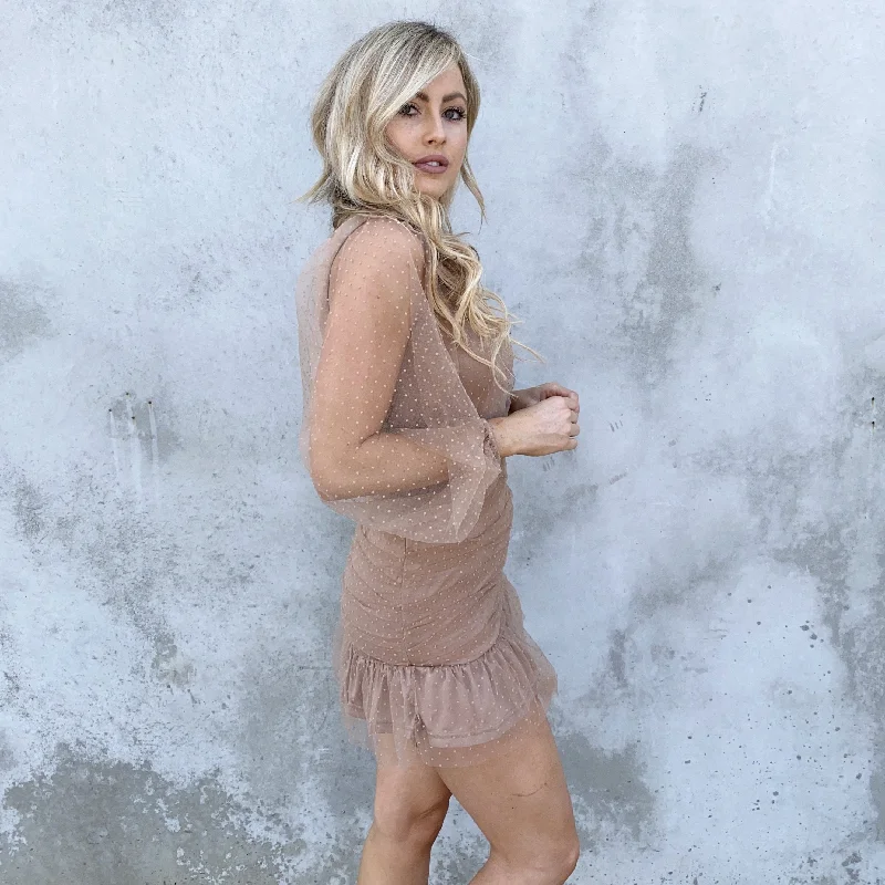 Sweet Nothings Couture Tan Dress