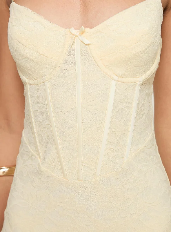 Tarini Corset Mini Dress Cream