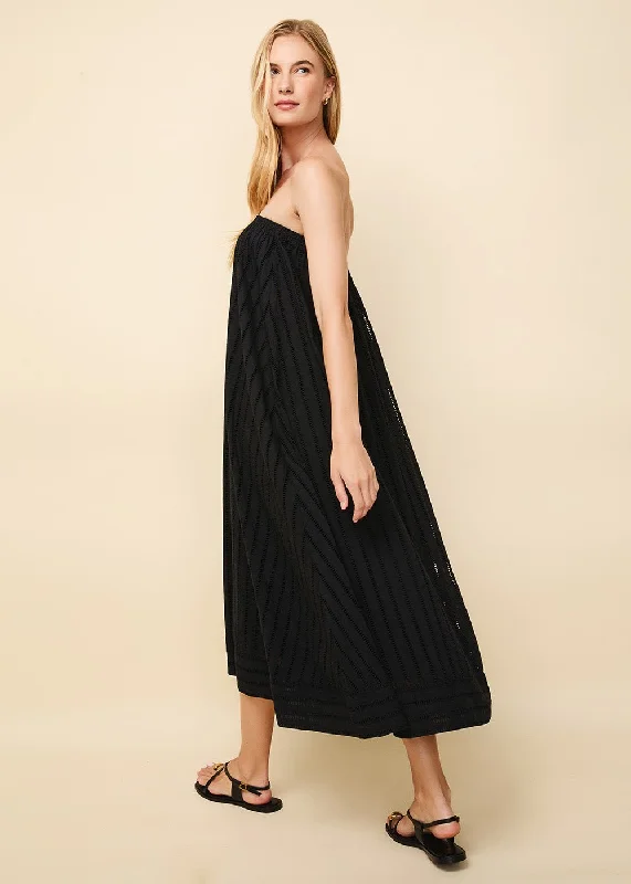 The Evelyn Striped Eyelet Dress