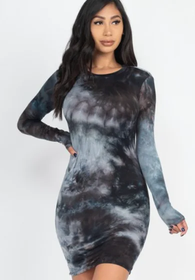 Tie-Dye Bodycon Dress