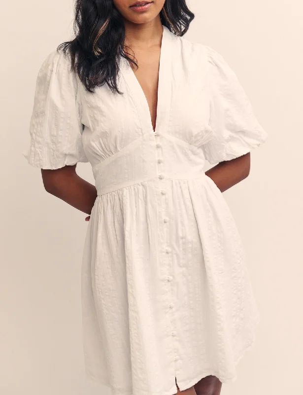 White Button Down Starlight Mini Dress