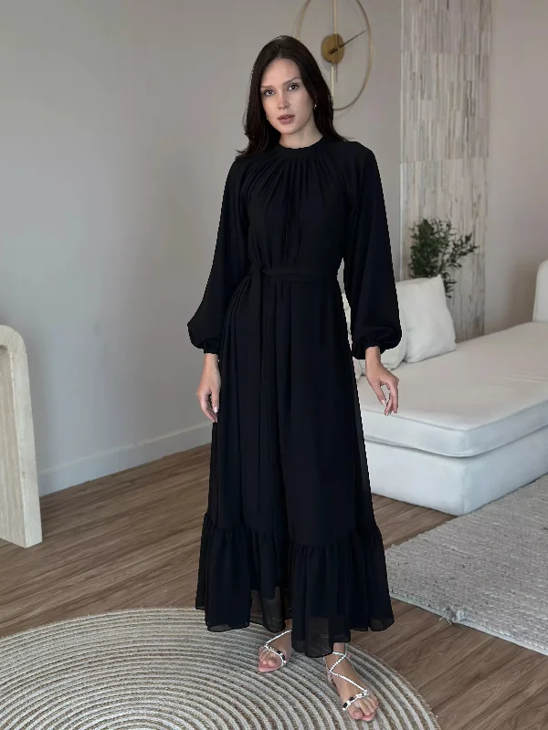 Aria Black Long Dress