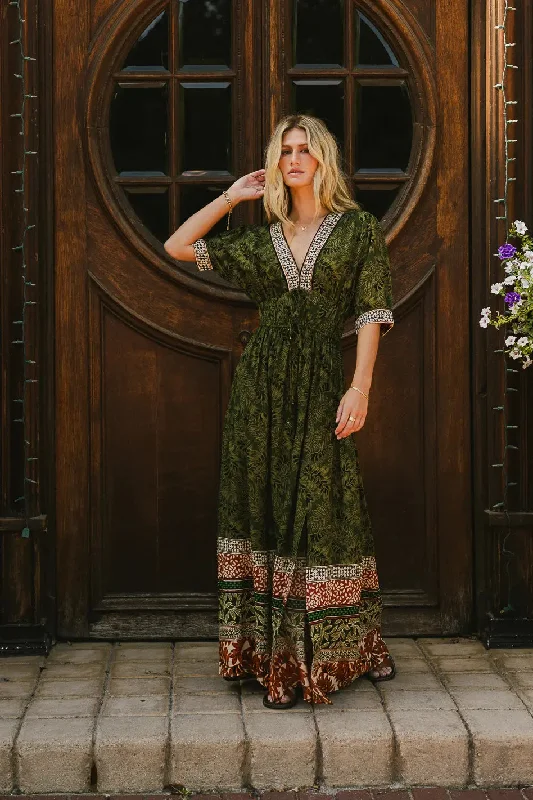 Calla Foliate Maxi Dress