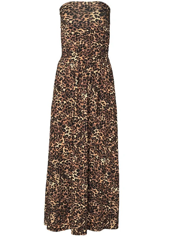 Printed maxi dress - Brown Multi