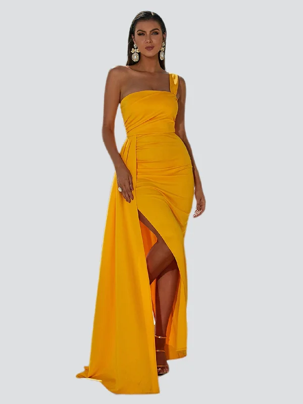 Draping Maxi Prom Dress XJ1050