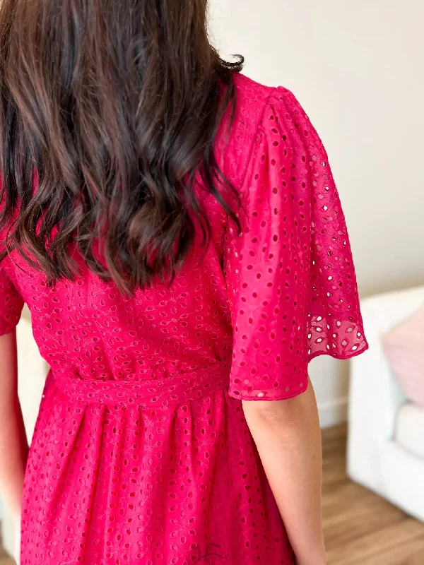 Pembe Cutwork Long Dress