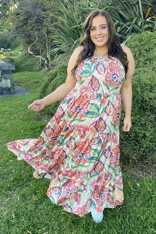 Ivy Sleeveless Maxi Dress Floral