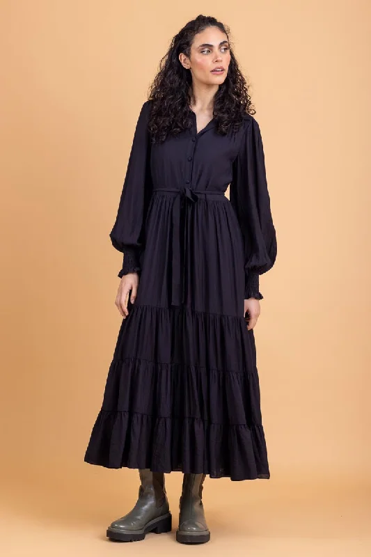 Raina Shirt Dress Black