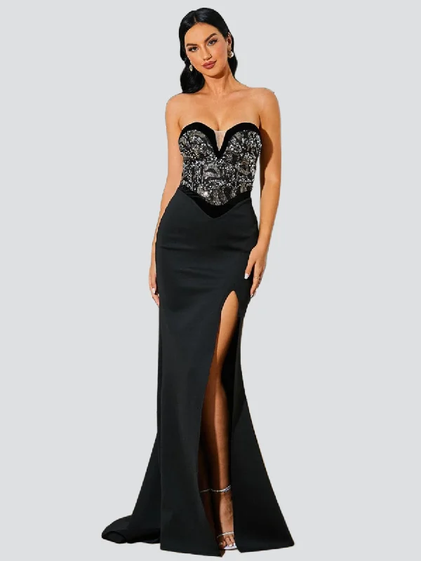 Strapless Backless Split Prom Dress RD50175