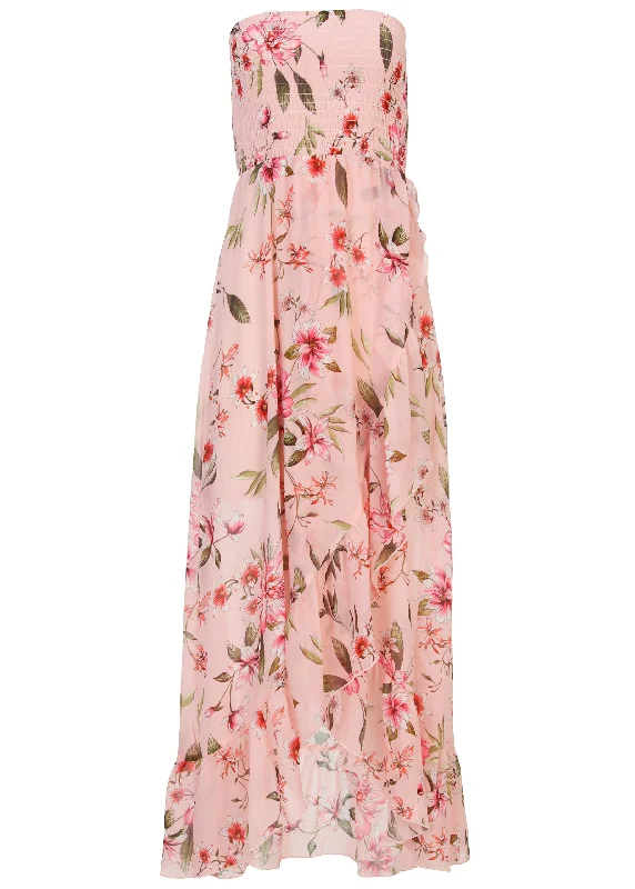 Strapless smocked dress - Ethereal Floral