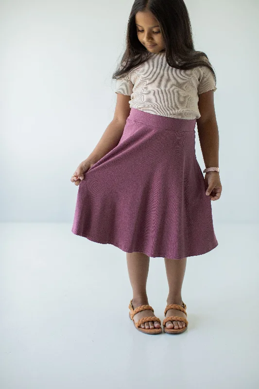 'Eva' Girl Cotton Blend Skater Skirt