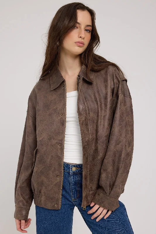 Lioness Kenny Bomber Brown Vintage