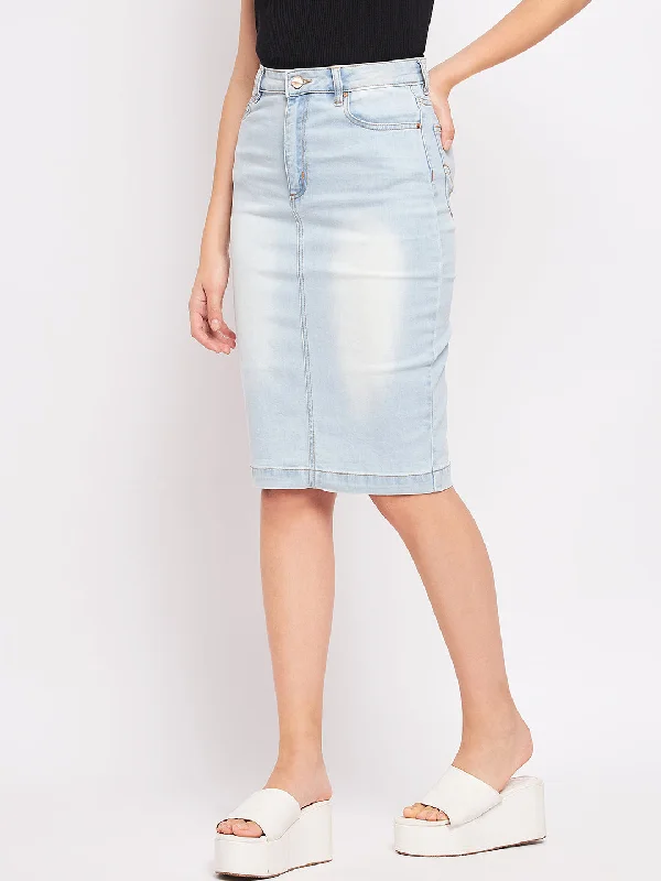 Madame Ice Blue High Rise  Skirt