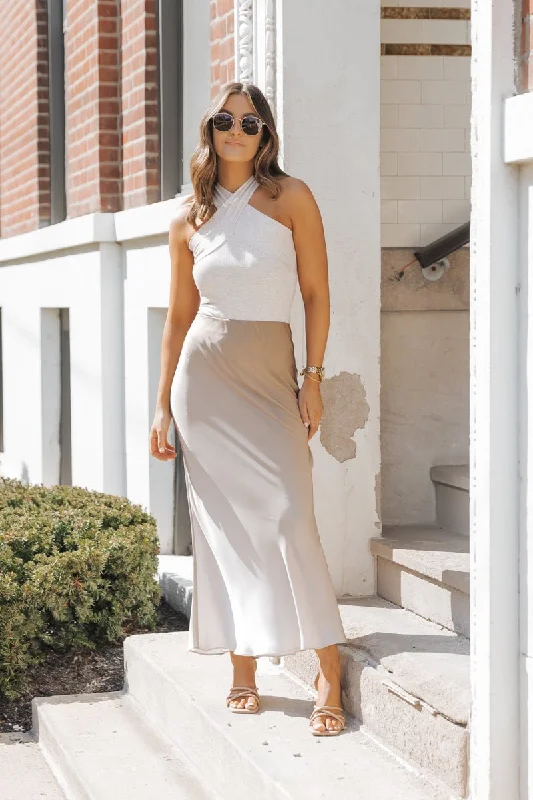 MUSE Taupe Ombre Maxi Skirt - FINAL SALE