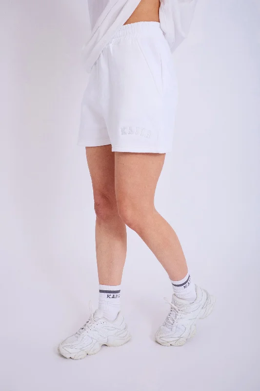 Kaiia Logo Sweat Shorts Off White