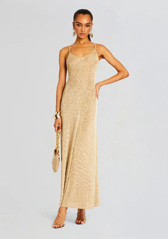 Mabeline Metallic Knit Gown