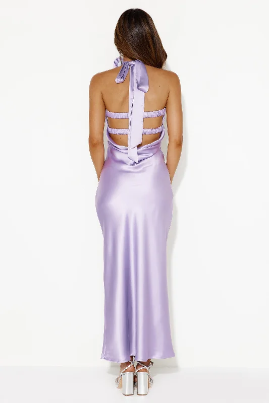 Trend Lover Satin Maxi Dress Lilac