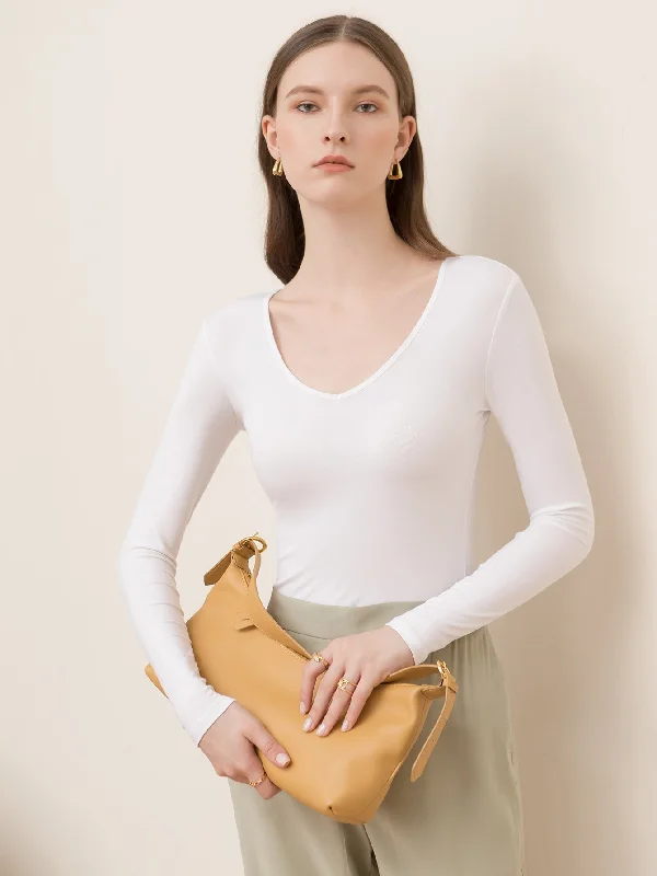 KittenAlarm - V-neck slim crop top