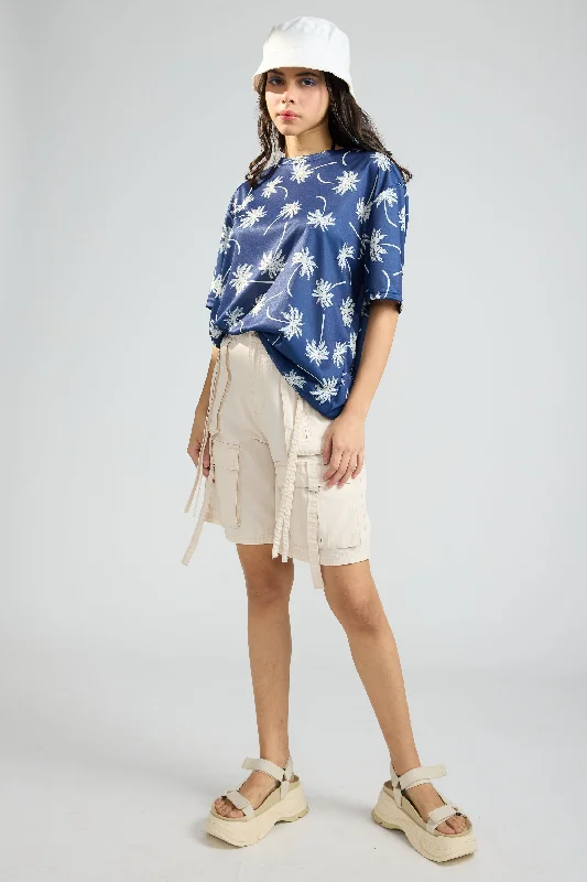 Printed Women's T-Shirt- Coconut Trees