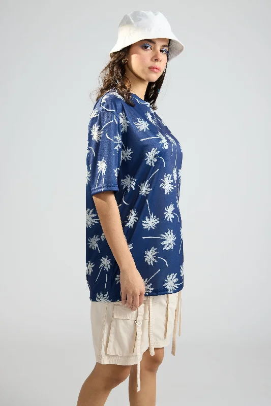 Printed Women's T-Shirt- Coconut Trees