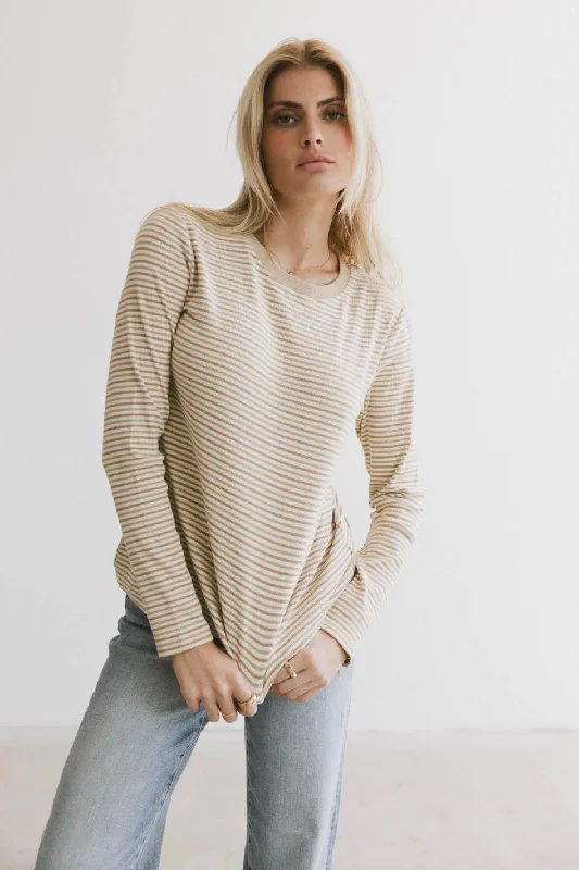 August Striped Ribbed Top