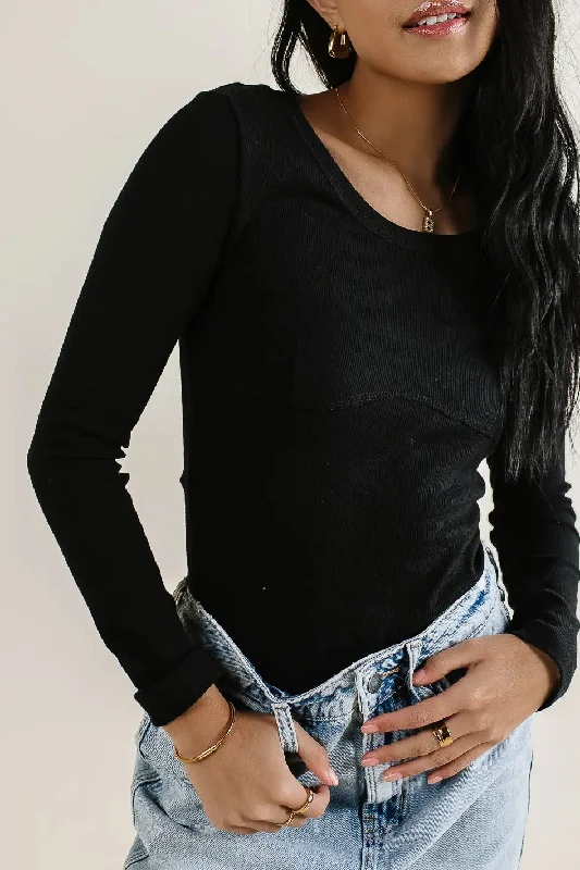 Jayla Knit Top in Black