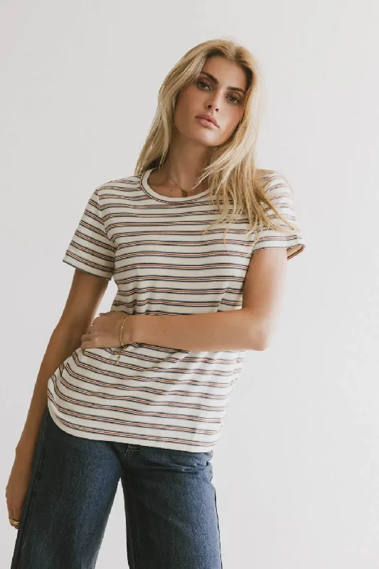 Mckenna Striped Top in Ivory